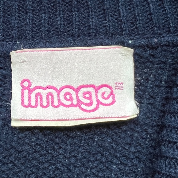 Vintage 90s Image Cardigan Sweater Blue Shawl Collar Double Breasted Size XL - Picture 5 of 5